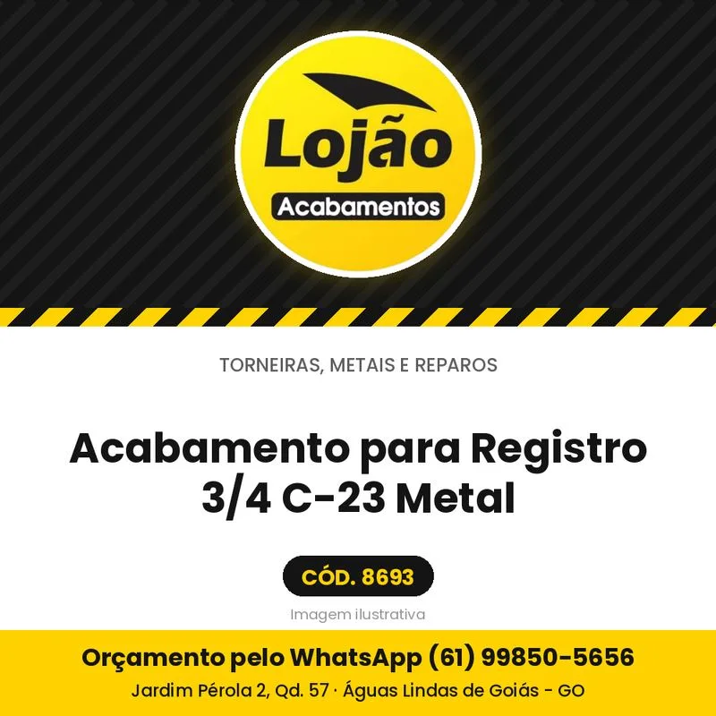 Acabamento para Registro 3/4 C-23 Metal