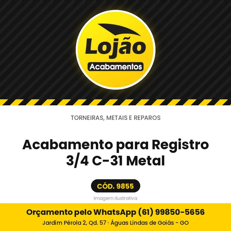 Acabamento para Registro 3/4 C-31 Metal