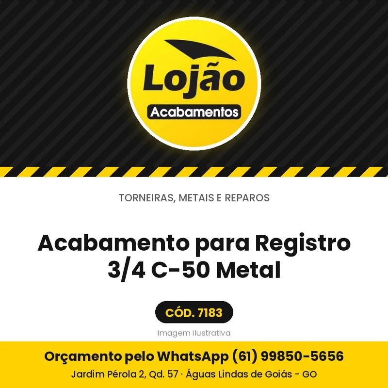 Acabamento para Registro 3/4 C-50 Metal