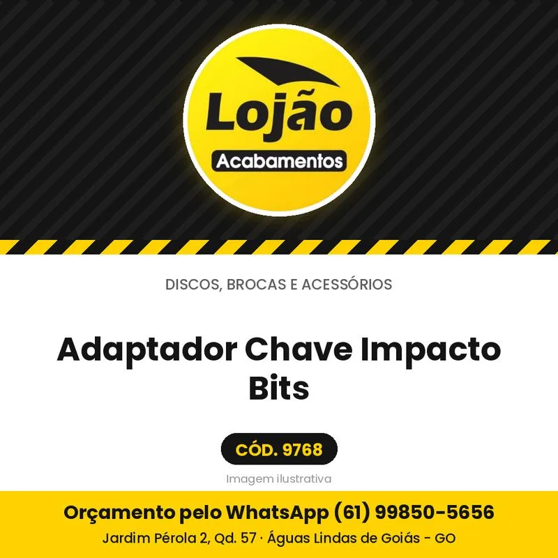 Adaptador Chave Impacto Bits