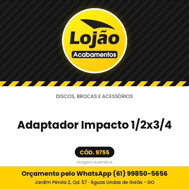 Adaptador Impacto 1/2x3/4