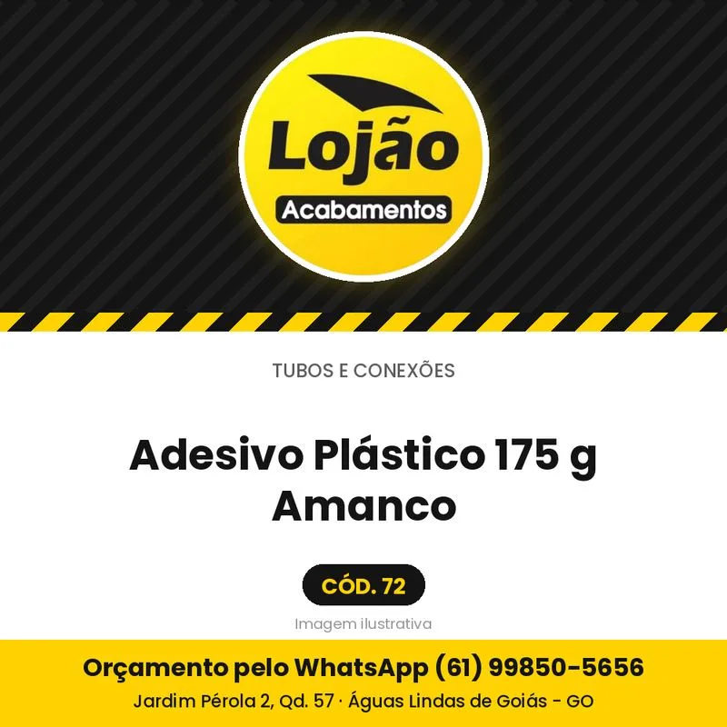 Adesivo Plástico 175 g Amanco