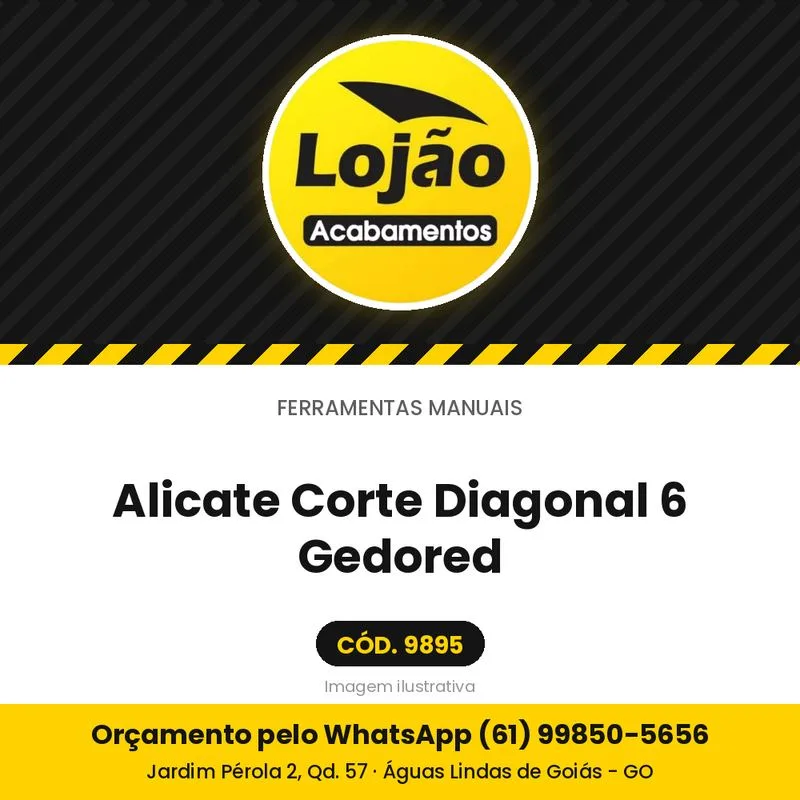 Alicate Corte Diagonal 6 Gedored