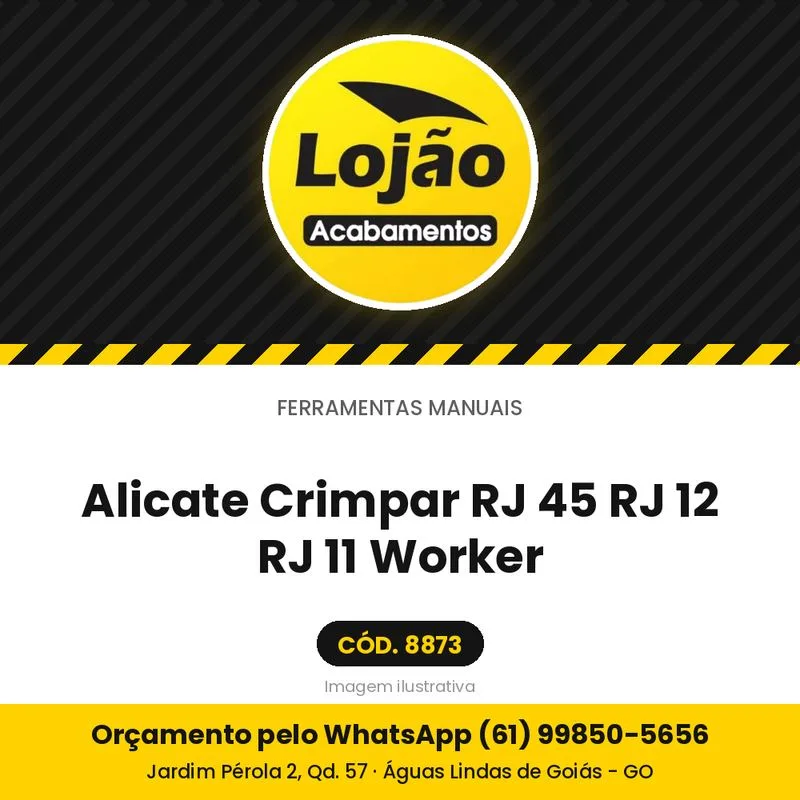 Alicate Crimpar RJ 45 RJ 12 RJ 11 Worker