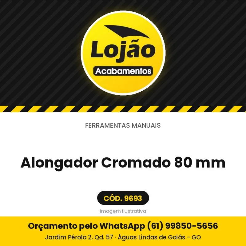 Alongador Cromado 80 mm