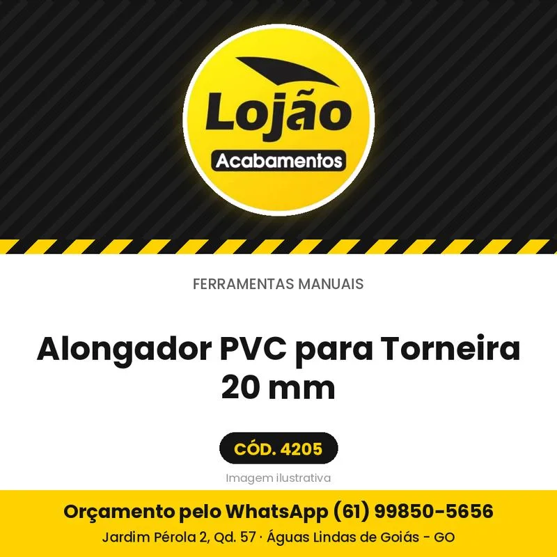 Alongador PVC para Torneira 20 mm