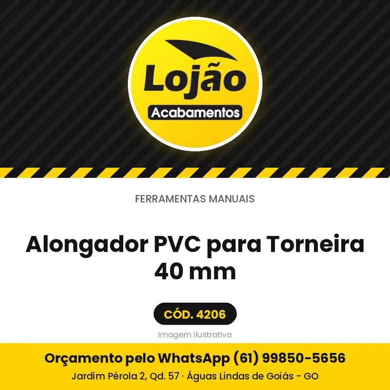 Alongador PVC para Torneira 40 mm