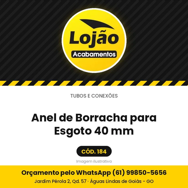 Anel de Borracha para Esgoto 40 mm