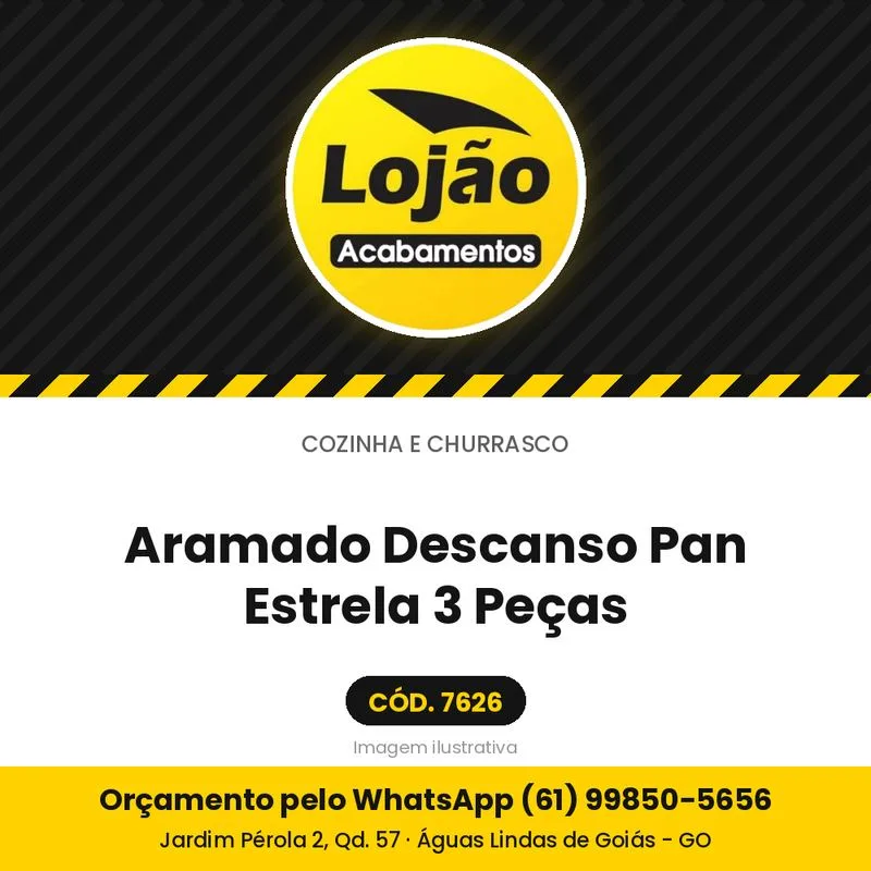Aramado Descanso Pan Estrela 3 Peças