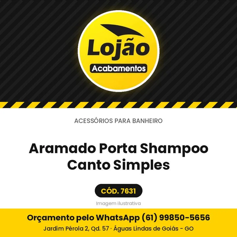 Aramado Porta Shampoo Canto Simples