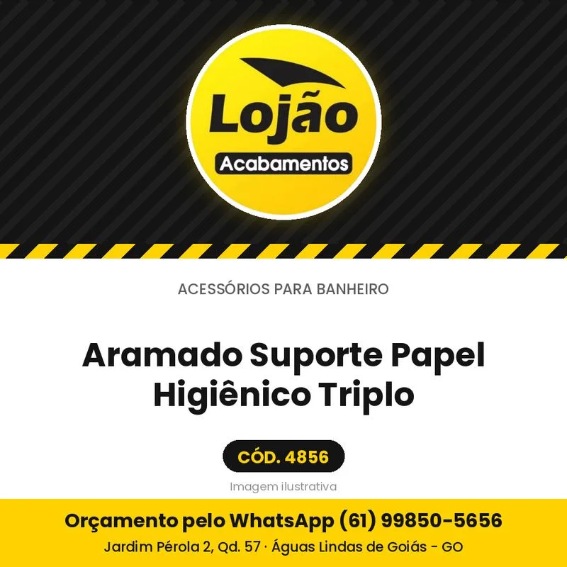 Aramado Suporte Papel Higiênico Triplo