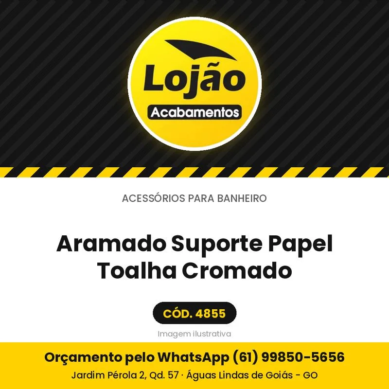 Aramado Suporte Papel Toalha Cromado