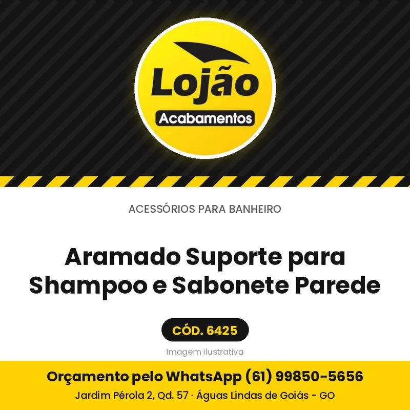 Aramado Suporte para Shampoo e Sabonete Parede