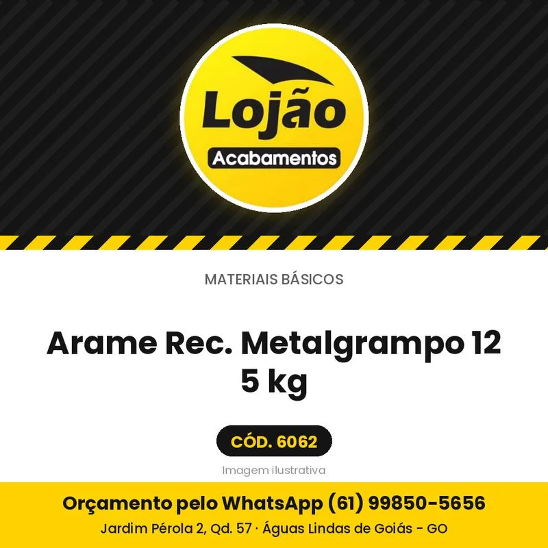Arame Recozido Metalgrampo 12,5 kg