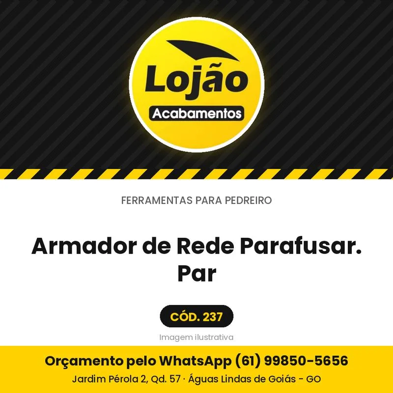 Armador de Rede Parafusar. Par