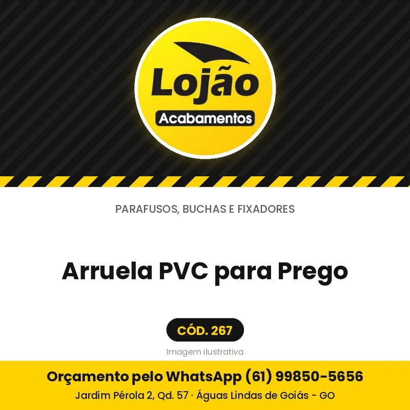 Arruela PVC para Prego