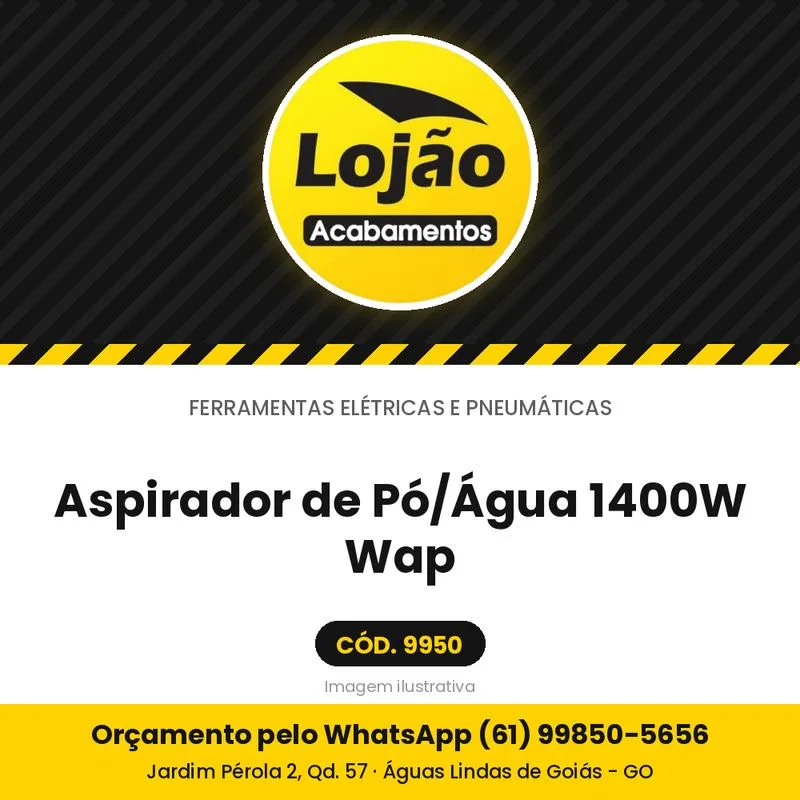 Aspirador de Pó/Água 1400W Wap