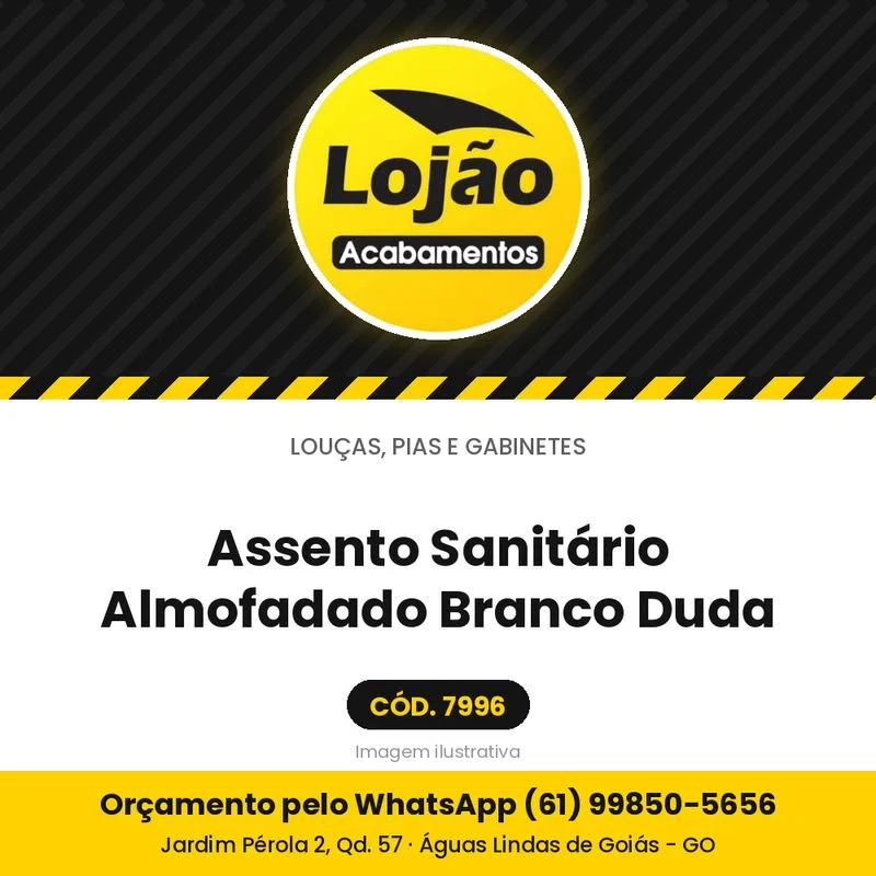 Assento Sanitário Almofadado Branco Duda