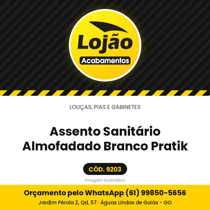 Assento Sanitário Almofadado Branco Pratik