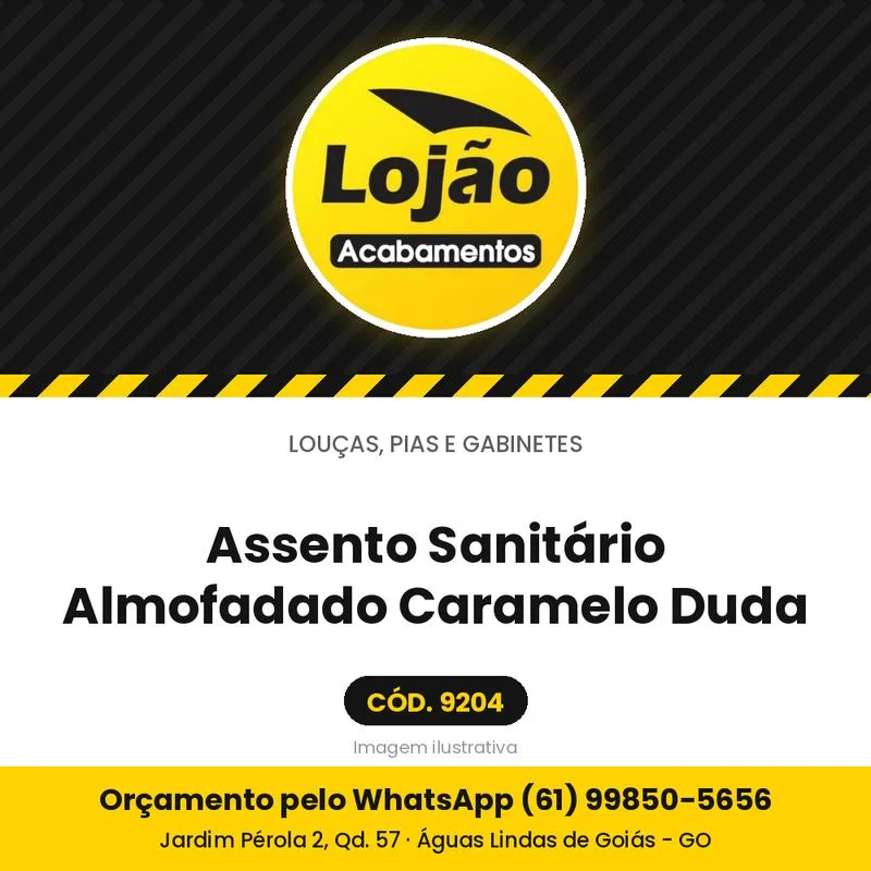 Assento Sanitário Almofadado Caramelo Duda