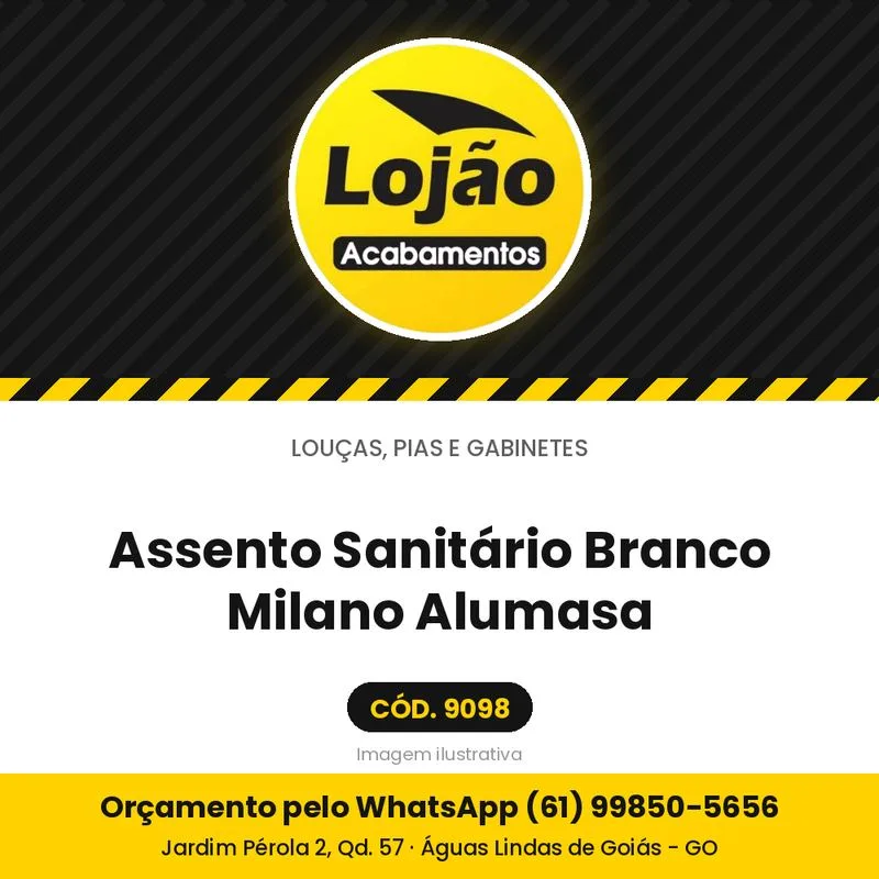 Assento Sanitário Branco Milano Alumasa