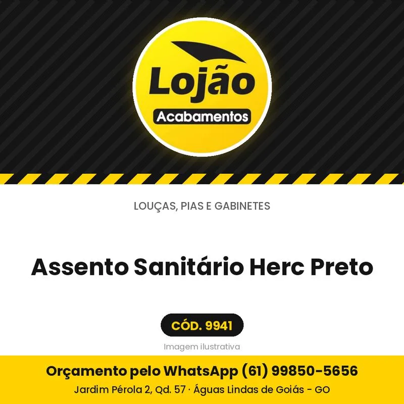 Assento Sanitário Herc Preto