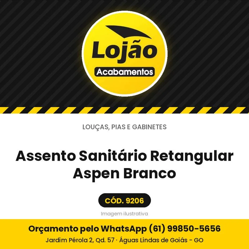 Assento Sanitário Retangular Aspen Branco