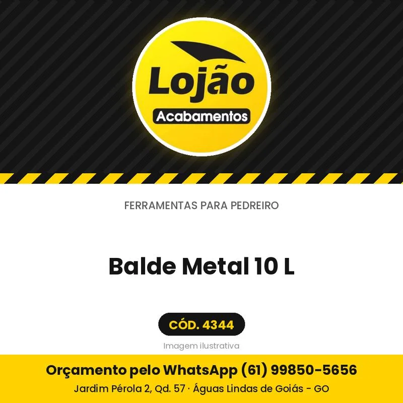 Balde Metal 10 L