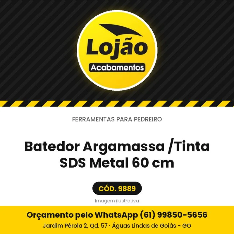 Batedor Argamassa /Tinta SDS Metal 60 cm