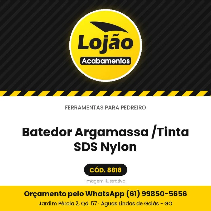 Batedor Argamassa /Tinta SDS Nylon