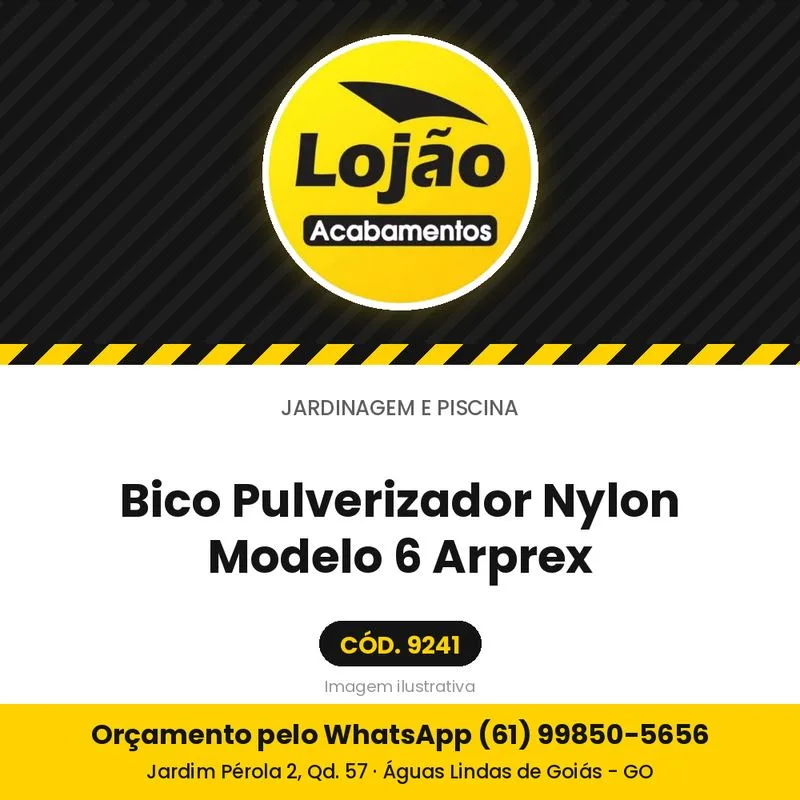 Bico Pulverizador Nylon Modelo 6 Arprex