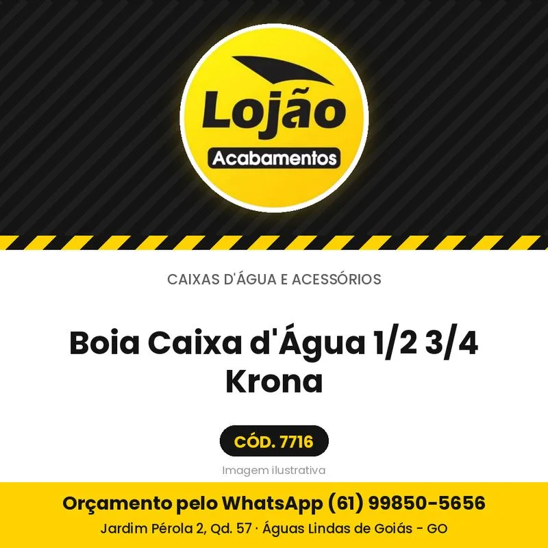 Boia Caixa d'Água 1/2 3/4 Krona