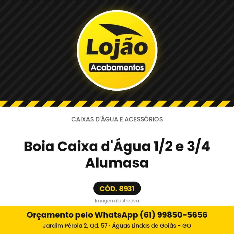 Boia Caixa d'Água 1/2 e 3/4 Alumasa