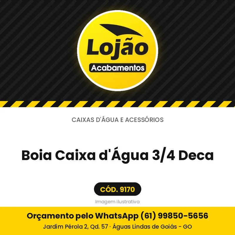 Boia Caixa d'Água 3/4 Deca