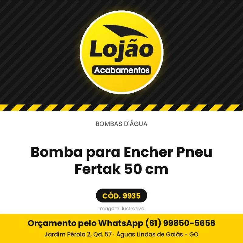 Bomba para Encher Pneu Fertak 50 cm