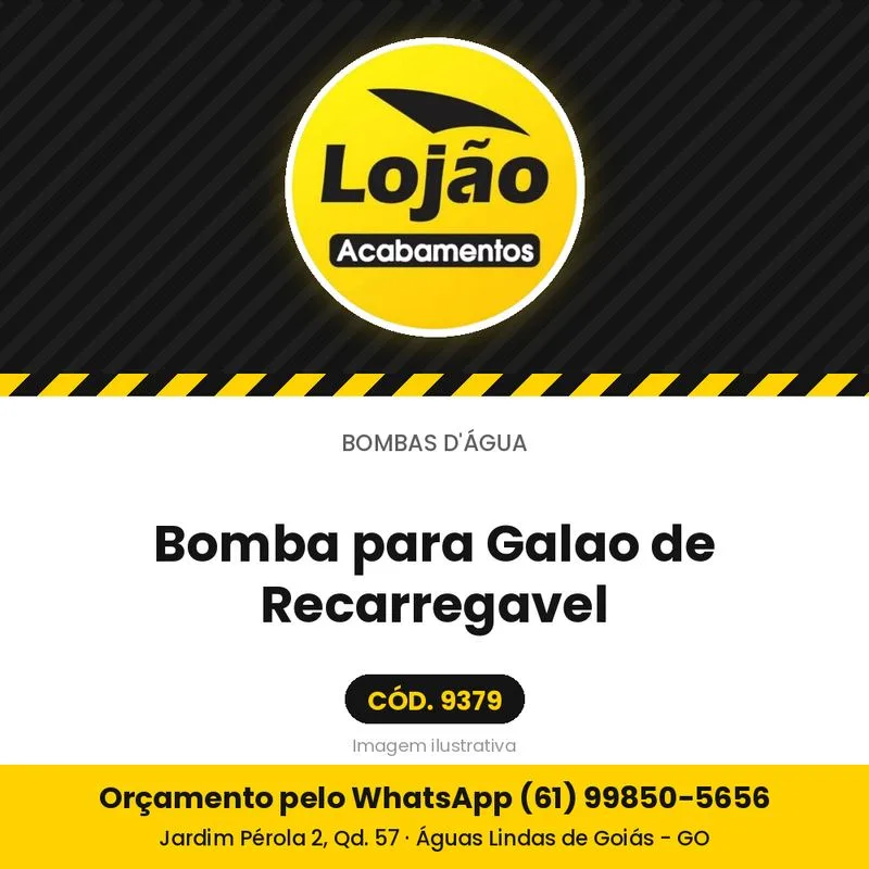 Bomba para Galao de Recarregavel