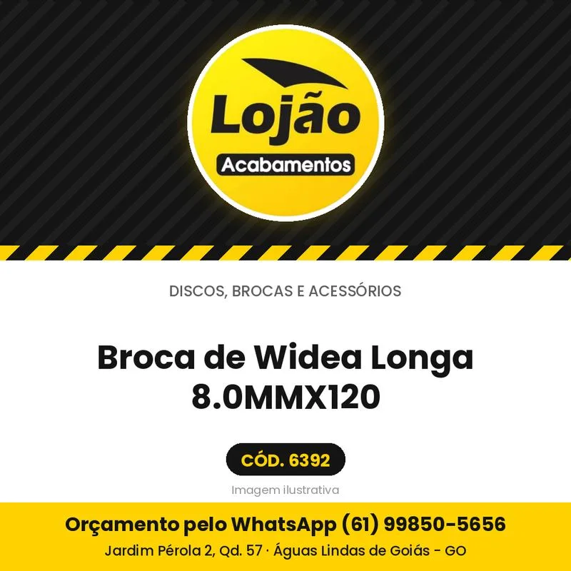 Broca de Widea Longa 8.0MMX120