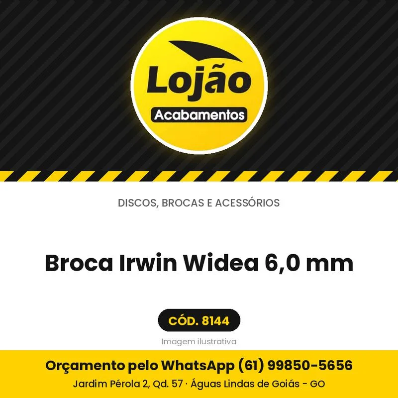 Broca Irwin Widea 6,0 mm