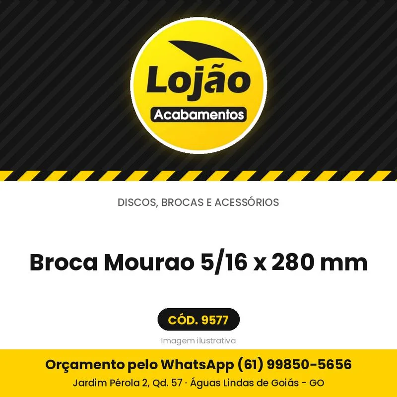 Broca Mourao 5/16 x 280 mm