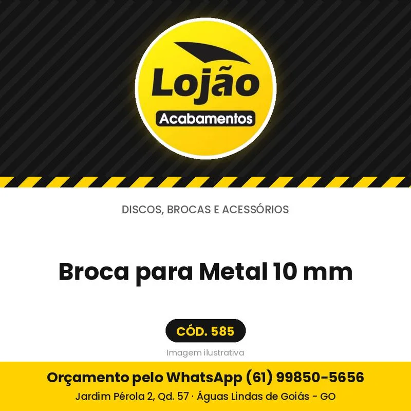 Broca para Metal 10 mm