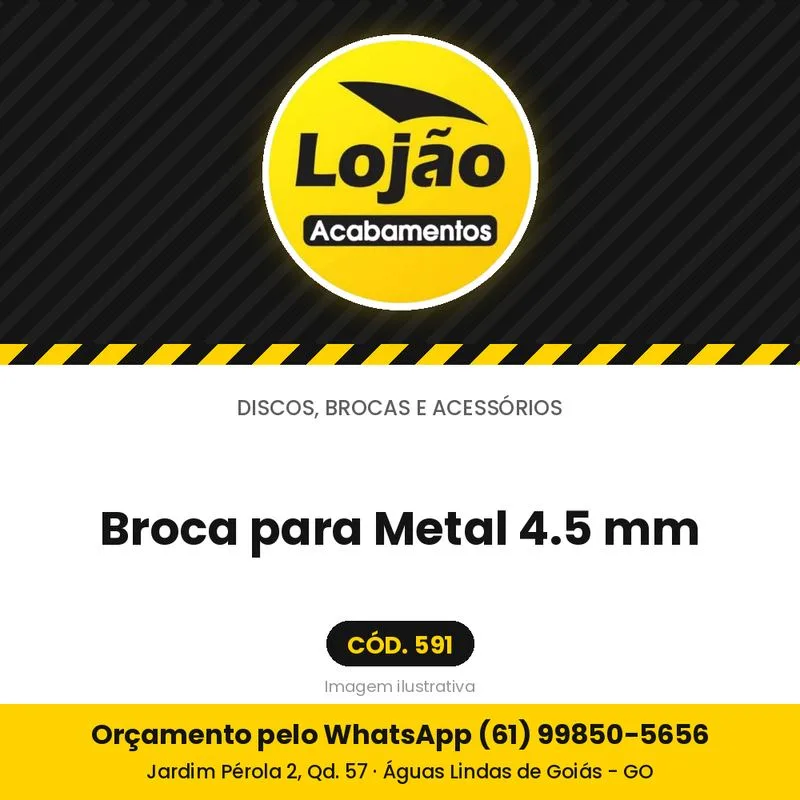 Broca para Metal 4.5 mm