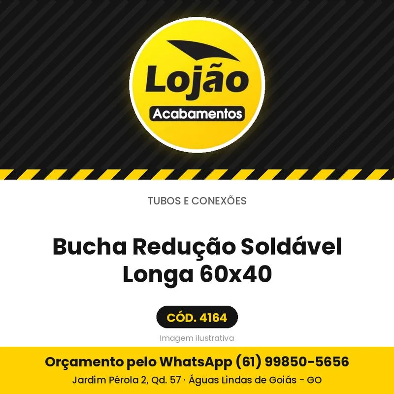 Bucha Redução Soldável Longa 60x40