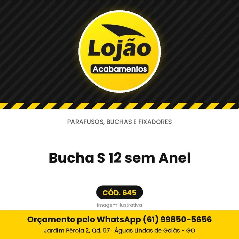 Bucha S 12 sem Anel