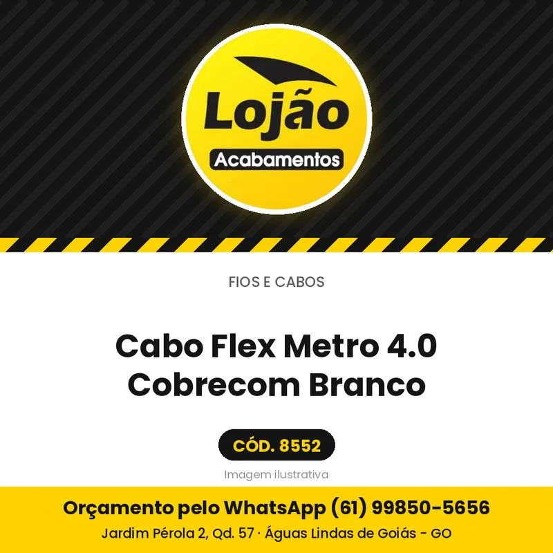 Cabo Flex Metro 4.0 Cobrecom Branco