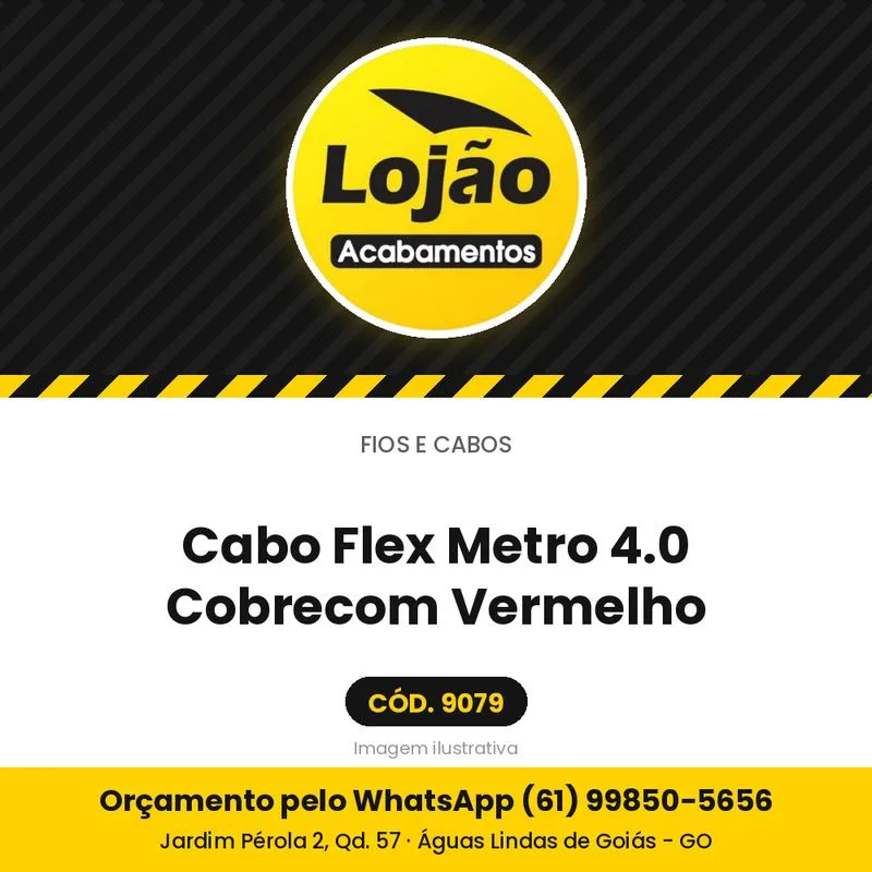 Cabo Flex Metro 4.0 Cobrecom Vermelho