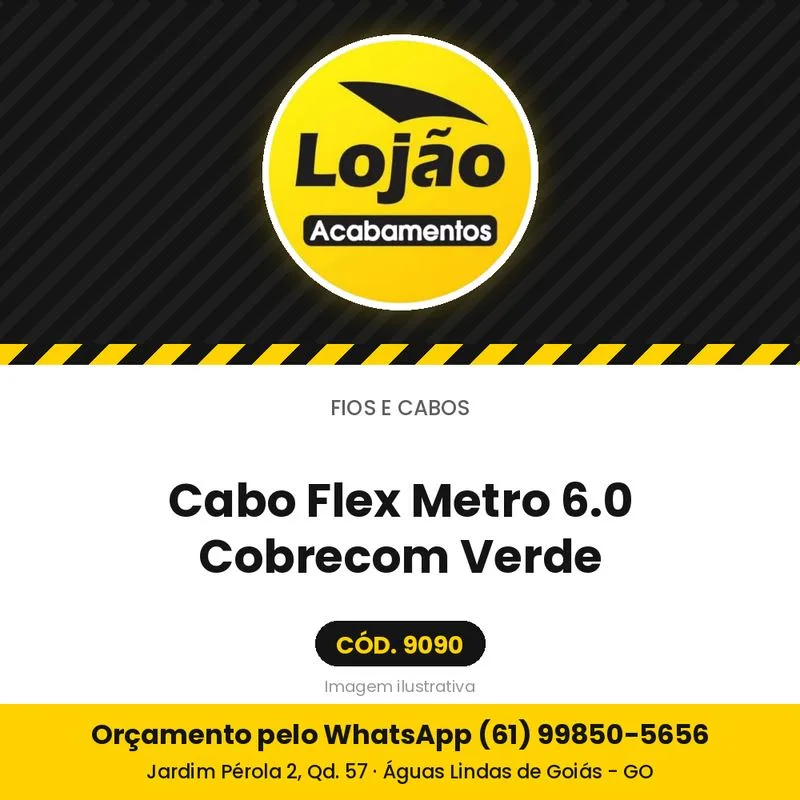 Cabo Flex Metro 6.0 Cobrecom Verde