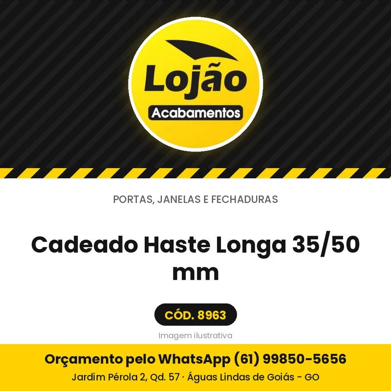 Cadeado Haste Longa 35/50 mm