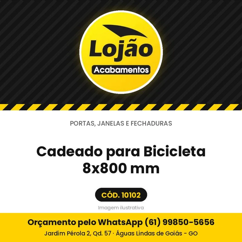 Cadeado para Bicicleta 8x800 mm