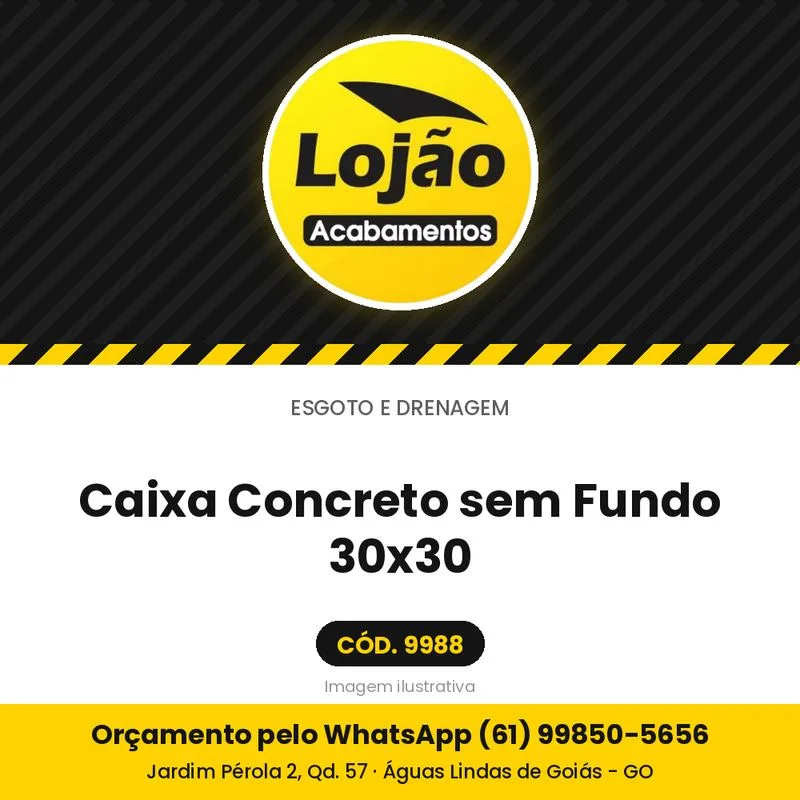 Caixa Concreto sem Fundo 30x30