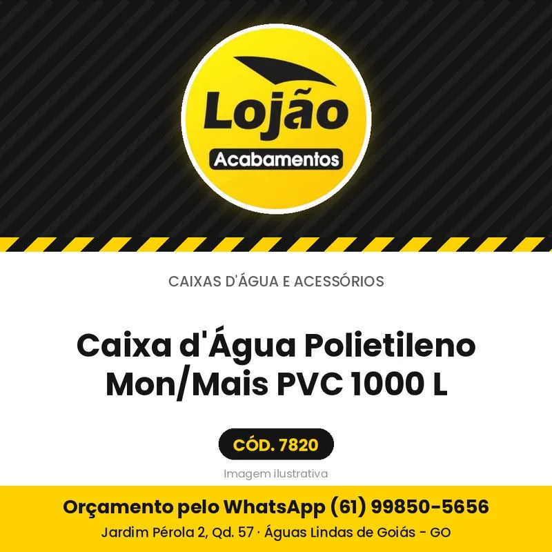 Caixa d'Água Polietileno Mon/Mais PVC 1000 L